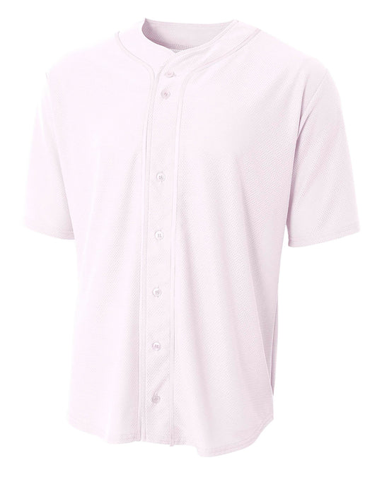 SUBLIMATION SHORT SLEEVES FULL BUTTON BASEBALL TOP - N4184