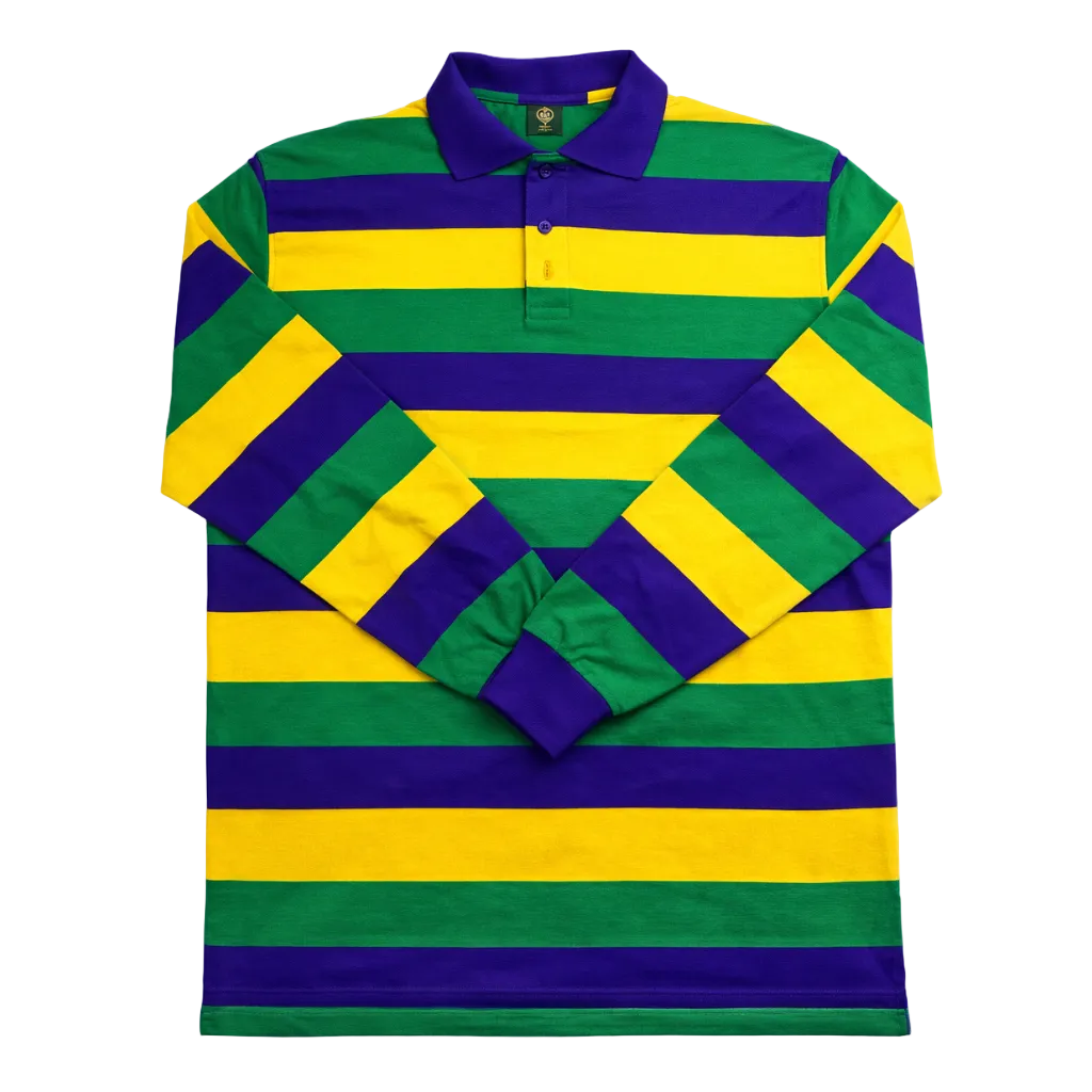 MARDIGRAS POLO SHIRTS L-SLEEVES