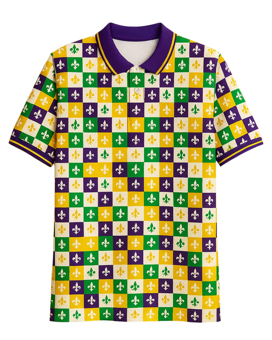 MARDIGRAS POLO SHIRTS S-SLEEVES