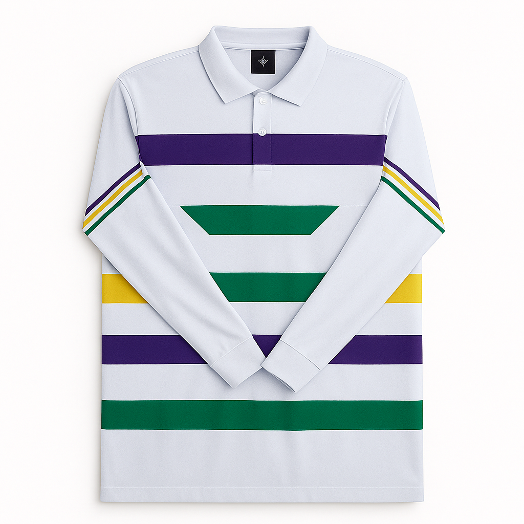 MARDIGRAS POLO SHIRTS L-SLEEVES