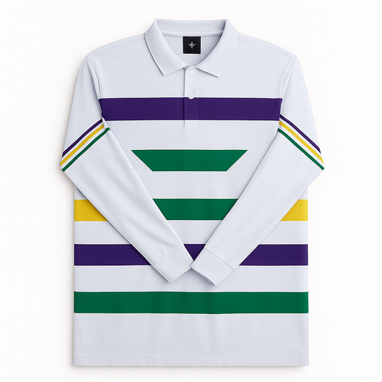 MARDIGRAS POLO SHIRTS L-SLEEVES