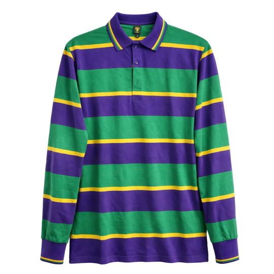 MARDIGRAS POLO SHIRTS L-SLEEVES