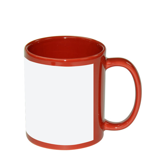 SUBLIMATION WHITE PATCH MUG 11OZ