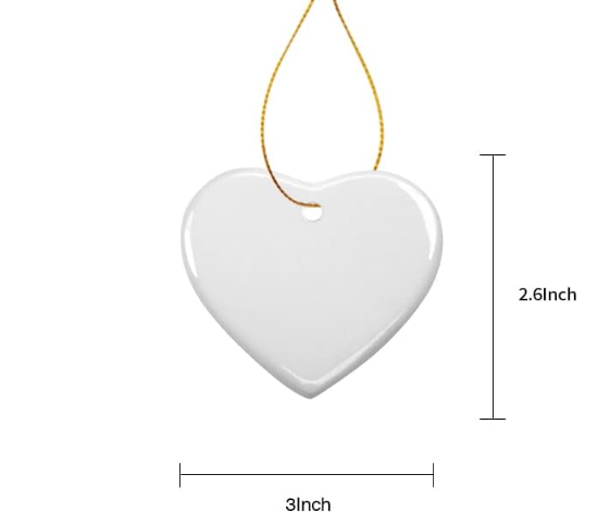 Sublimation Blank Ceramic Ornaments