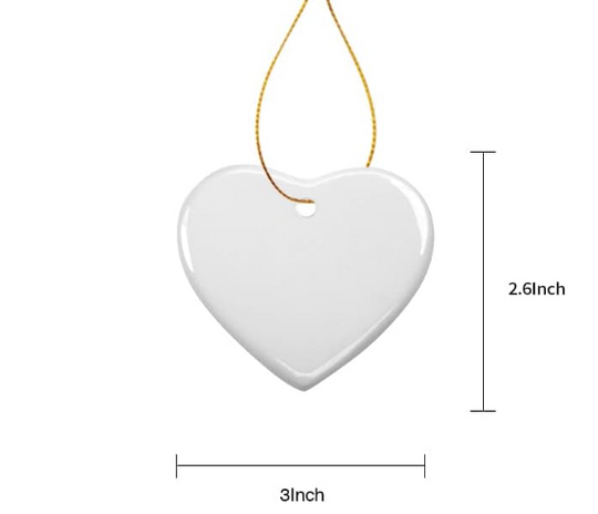 Sublimation Blank Ceramic Ornaments