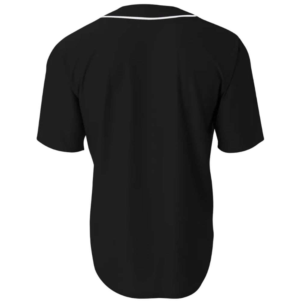 SUBLIMATION SHORT SLEEVES FULL BUTTON BASEBALL TOP - N4184