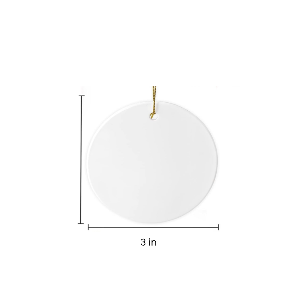 Sublimation Blank Ceramic Ornaments