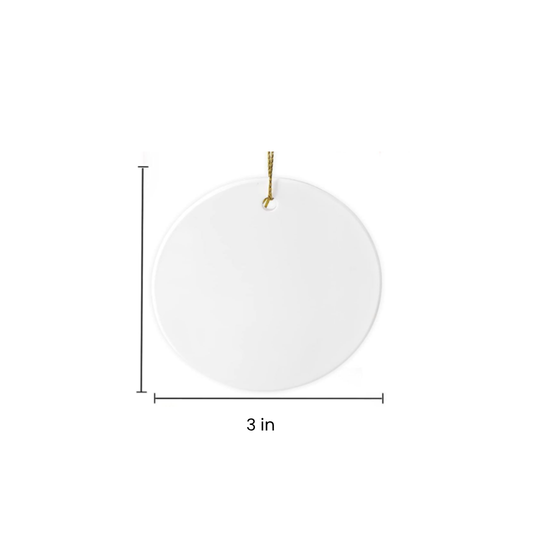Sublimation Blank Ceramic Ornaments